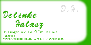 delinke halasz business card